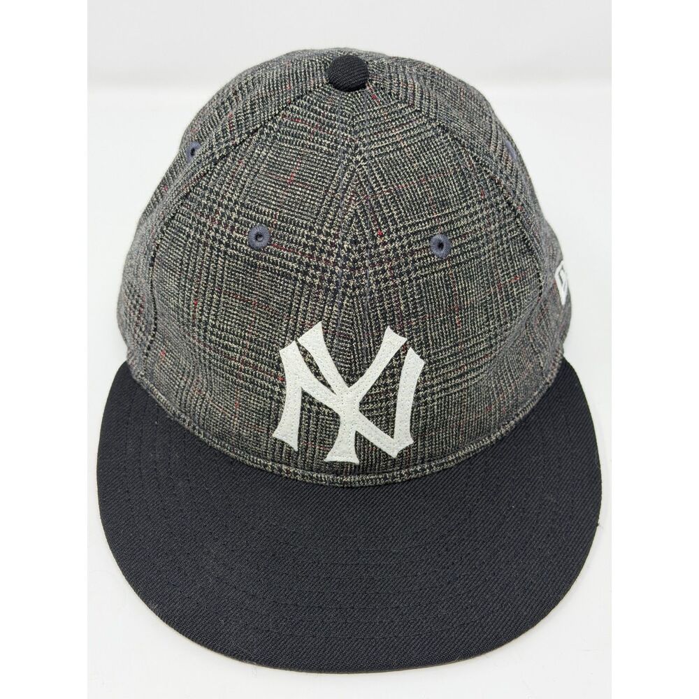 New Era Plaid Retro Crown 59Fifty Fitted Hat Yankees Size 7